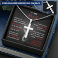 For Your Man - I Choose You To Love - Cross Customize Engraved Cross Necklace