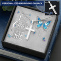 Butterfly Faith Customize Customize Engraved Cross Necklace