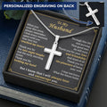 For Husband - Moment With You - Cross Customize Engraved Cross Necklace