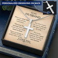 For Husband - When You Wear This Cross Always Remember Customize Engraved Cross Necklace
