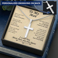 For Your Man - You Are The One - Cross Customize Engraved Cross Necklace