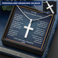 Future Father In Law-Gracious Man Customize Engraved Cross Necklace