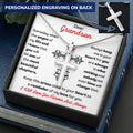 Dear Grandson Cross Necklace 1 Customize Engraved Cross Necklace