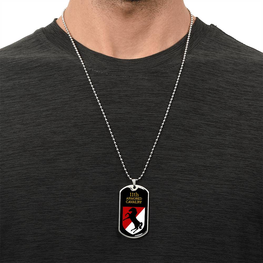 Awesome Dog Tag For 11Th Armored Cavalry - Army Tag Necklace, Dog Tag Necklace