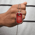 To My Son - Congratulations - Army Tag Necklace, Dog Tag Necklace