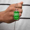 Love My Land - Army Tag Necklace, Dog Tag Necklace