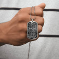 To My Dad - Army Tag Necklace, Dog Tag Necklace