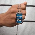 Becoming A Trucker Dad - Father's Day Gift - Army Tag Necklace, Dog Tag Necklace