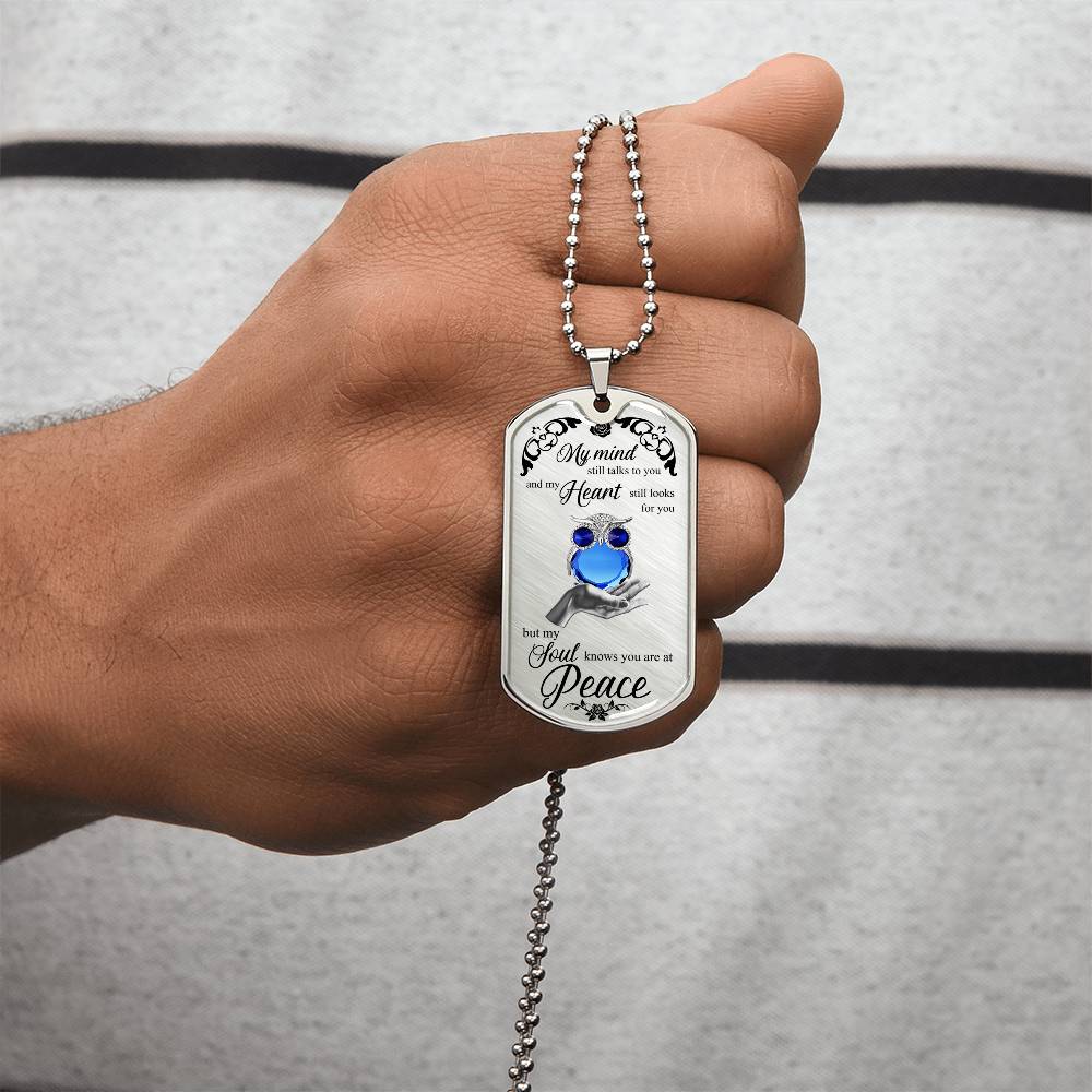Memorial Gift, Bereavement, Remembrance, Death Of Loved One, Christian, Forever In My Heart, Sympathy Gift, Condolence Gift - Army Tag Necklace, Dog Tag Necklace
