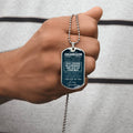 Grandson Pendant - Army Tag Necklace, Dog Tag Necklace