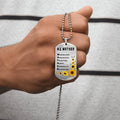 #1 Mother Personalized Dogtag Necklace Silver Mothers Day Gift - Army Tag Necklace, Dog Tag Necklace