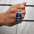 I Once Protected Him, Now He Protects Me - Army Mom, Military Mom, Gift For Military Family - Army Tag Necklace, Dog Tag Necklace