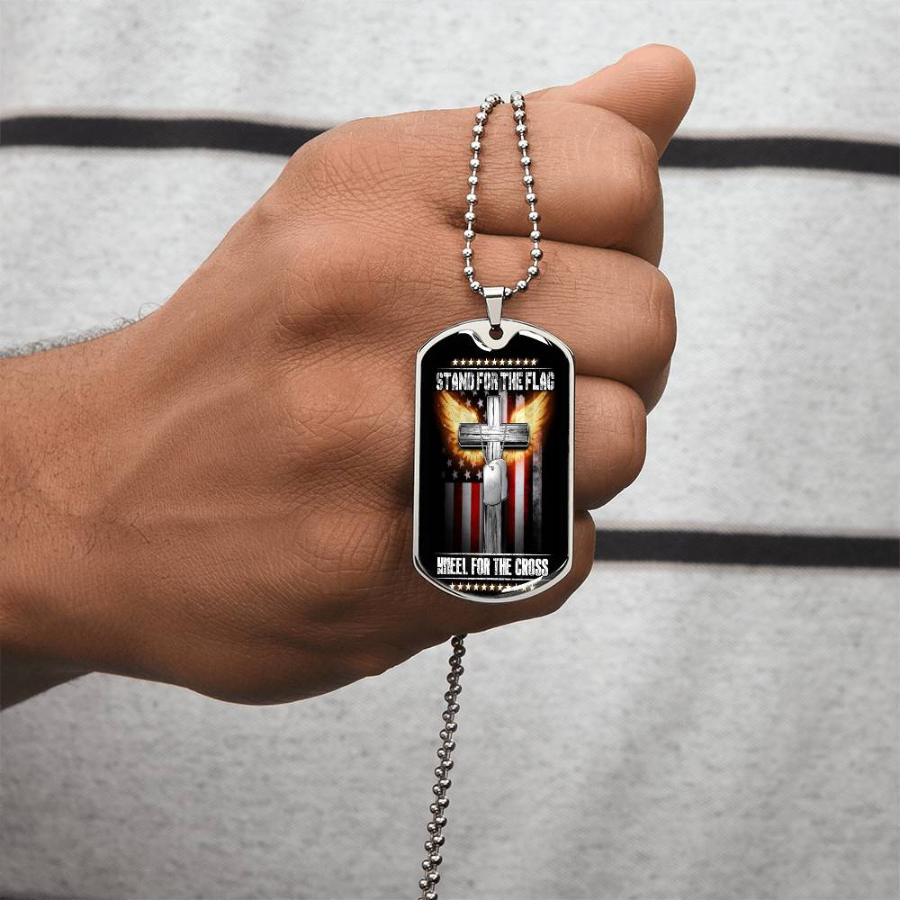 Stand For The Flag - Army Tag Necklace, Dog Tag Necklace