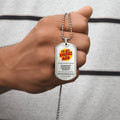To My Bonus Dad - Lovetag - Army Tag Necklace, Dog Tag Necklace