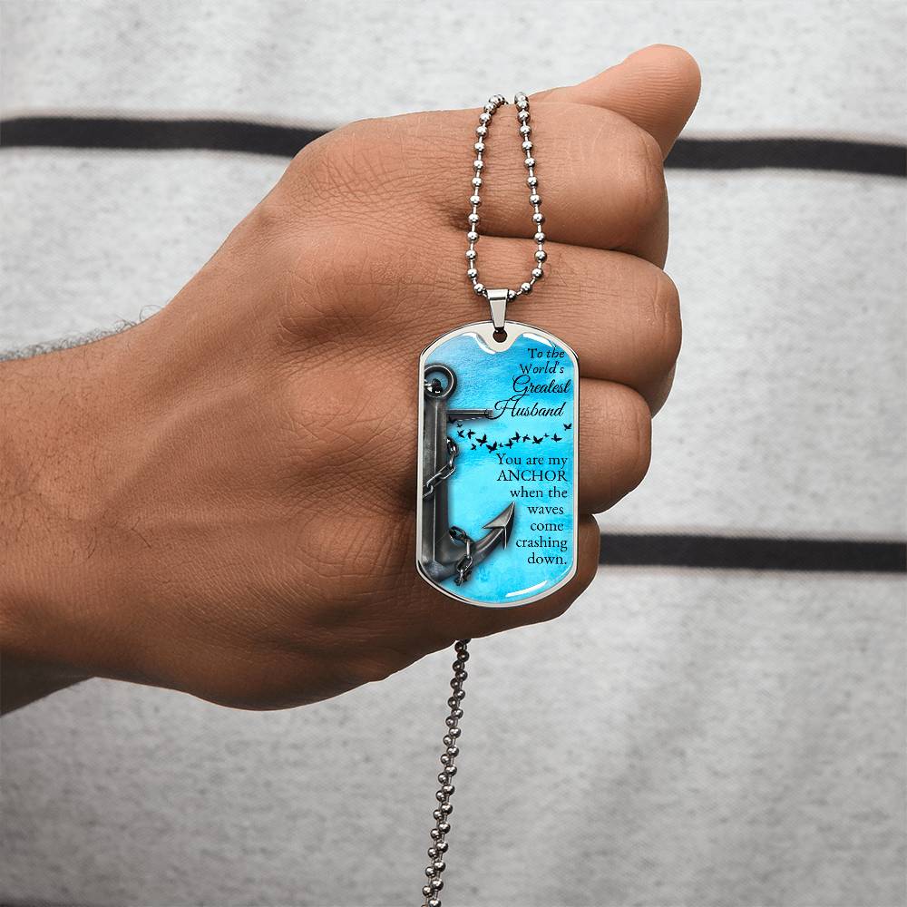 Personalized Necklace For Husband, Boyfriend Customized Men Necklace, Husband Christmas Gift Boyfriend Birthday Anniversary - Army Tag Necklace, Dog Tag Necklace