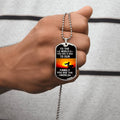 To The World You Are A Dad, To Your Family You Are The World - Army Tag Necklace, Dog Tag Necklace