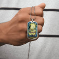 Tarot Card Necklace. Silver Or Gold. For Wiccans, Astrology, Zodiac, Spiritual, Best Friend. Boho. Judgement Card - Army Tag Necklace, Dog Tag Necklace