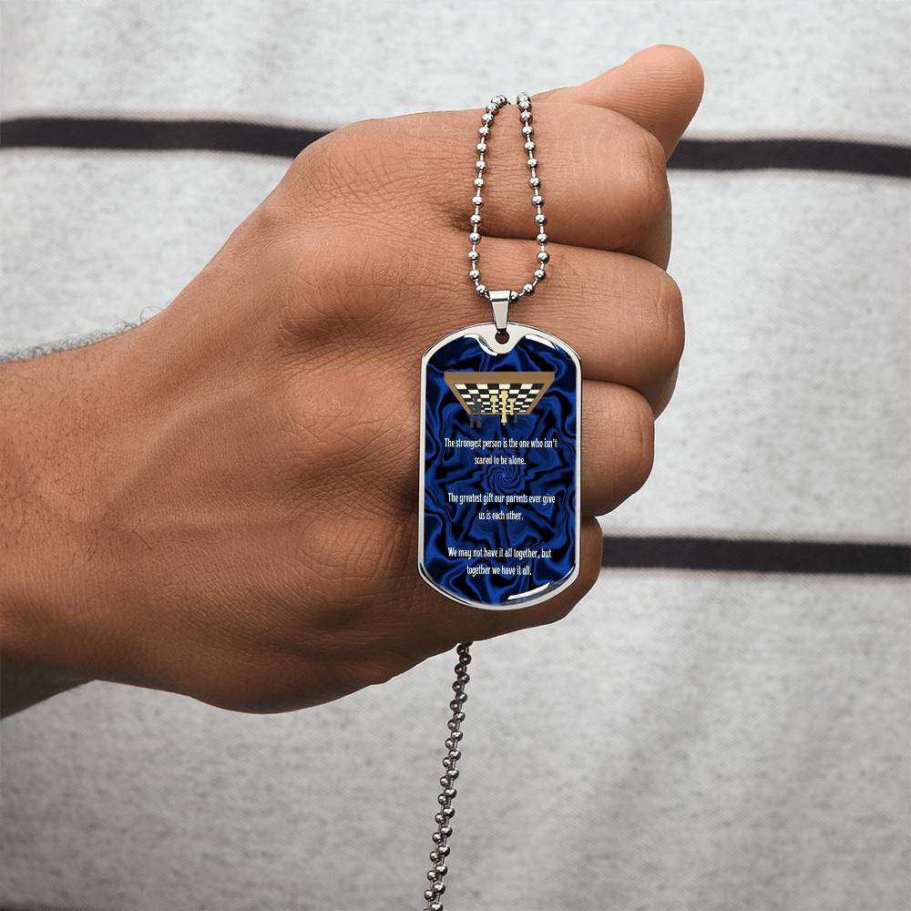 Chess Theme Dog Tag Necklace For Son - Army Tag Necklace, Dog Tag Necklace