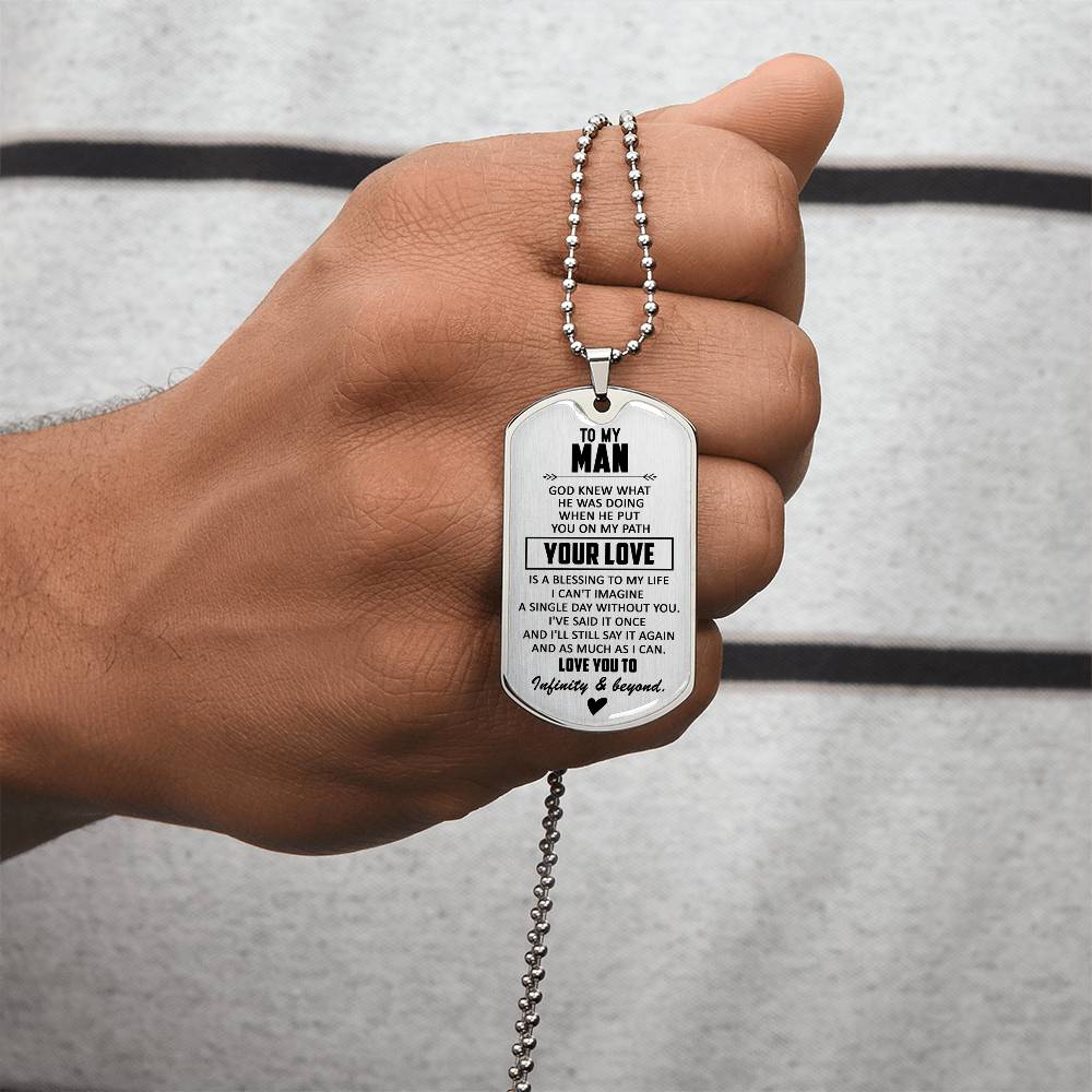 Gift For Your Man - Blessing - Dog Tag - Army Tag Necklace, Dog Tag Necklace