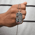 To My Veteran Dad-Father's Day Dog Tag For Veteran Dad - Army Tag Necklace, Dog Tag Necklace