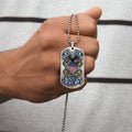The Sea Is Ours Dog Tag With Military Ball Chain - Army Tag Necklace, Dog Tag Necklace