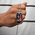 Against All Enemies Dog Tag - Army Tag Necklace, Dog Tag Necklace