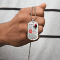 Firefighter Daughter Necklace - Firefighter Mom Necklace Gift - Firefighter Gift - Gift For Daughter - Gift From Father - Army Tag Necklace, Dog Tag Necklace
