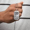 Mysterious Women Are Born In February Luxury Necklace With Dog Tag Silver - Army Tag Necklace, Dog Tag Necklace