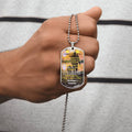 Gift From Bump, Dad to Be Gift, Expectant Father, Pregnancy Gift, From the Bump, Pregnancy Announcement to Husband Boyfriend - Army Tag Necklace, Dog Tag Necklace