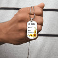 #1 Nana Personalized Dogtag Necklace White Mothers Day Gift - Army Tag Necklace, Dog Tag Necklace