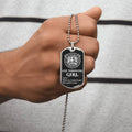 AXE THROWING GIRL - PREMIUM DOGTAG - Army Tag Necklace, Dog Tag Necklace