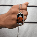 Money Spent On Motorcycles Funny Biker Skull Dog-Tag Necklace - Army Tag Necklace, Dog Tag Necklace