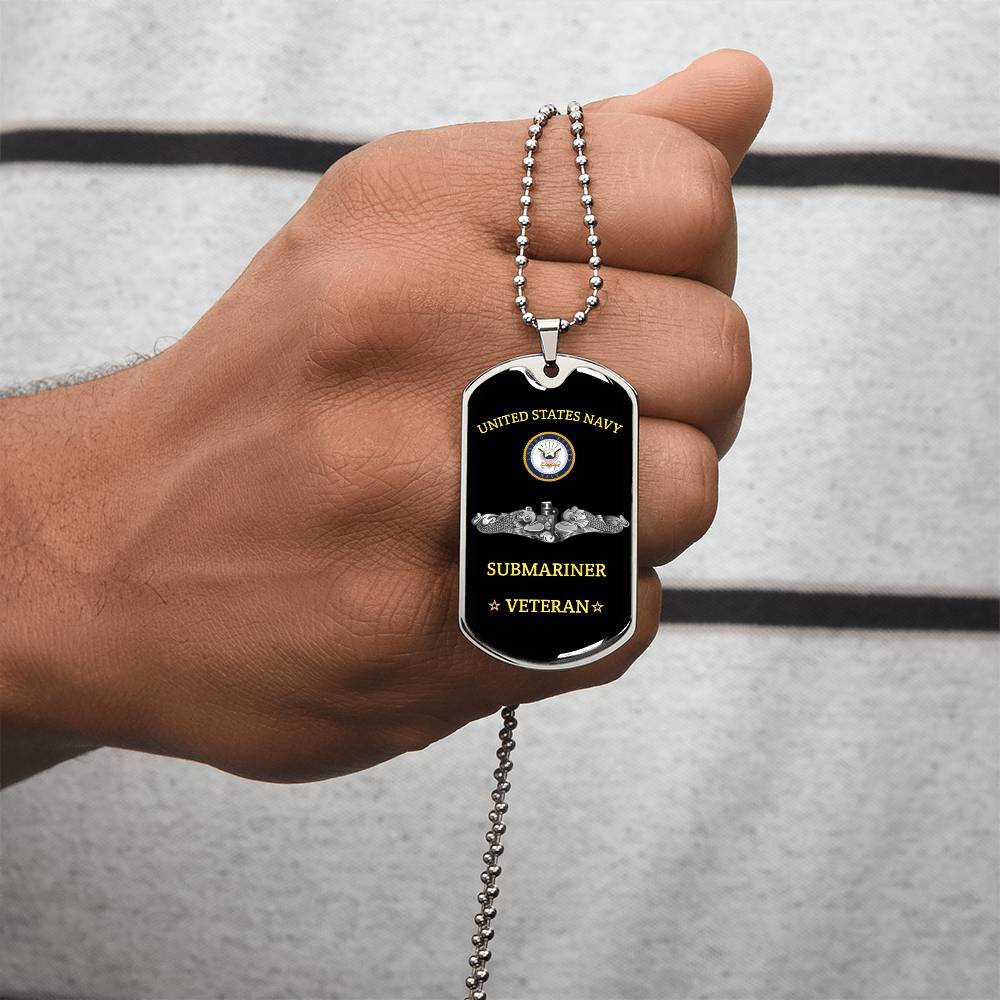 Gorgeous Dog Tag For Submarine Veterans - Army Tag Necklace, Dog Tag Necklace