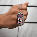 Collection Dad - Army Freedom - Dog Tag Necklace - Army Tag Necklace, Dog Tag Necklace