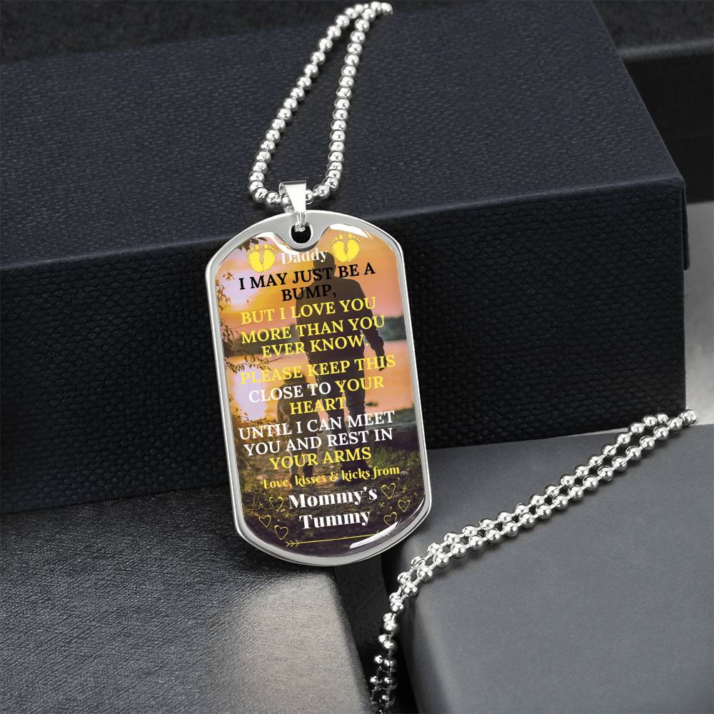 Soon-To-Be-Daddy Dog Tag Necklace For Father's Day, Birthday, Valentine's Day, Christmas - Army Tag Necklace, Dog Tag Necklace