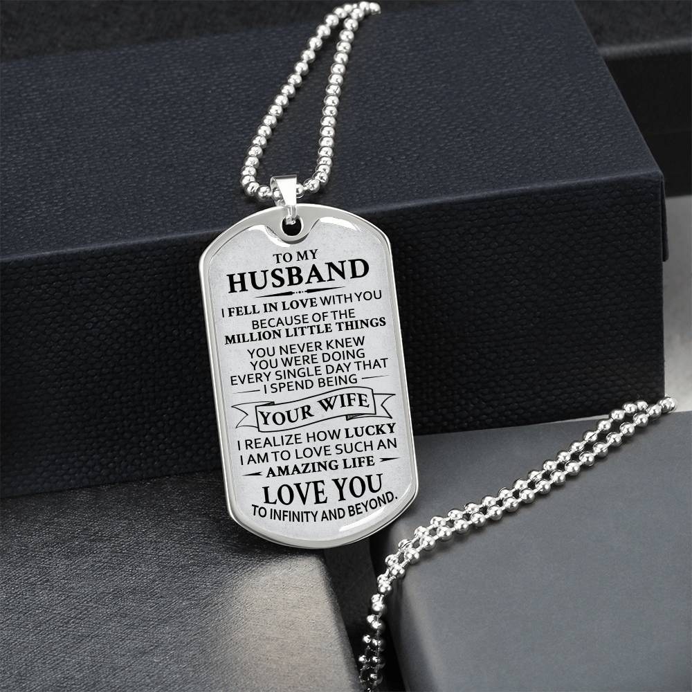 Gift For Husband - Million Little Things - Dog Tag - Army Tag Necklace, Dog Tag Necklace