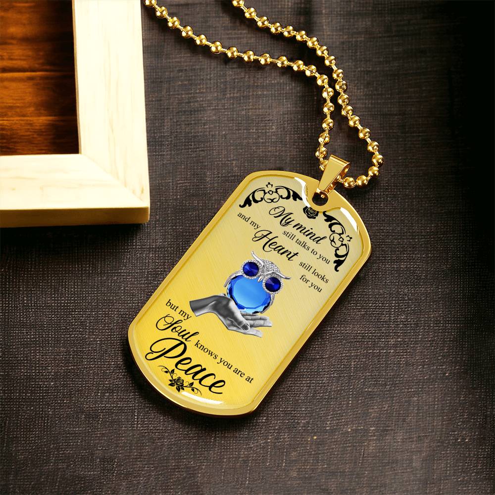 Memorial Gift, Bereavement, Remembrance, Death Of Loved One, Christian, Forever In My Heart, Sympathy Gift, Condolence Gift - Army Tag Necklace, Dog Tag Necklace