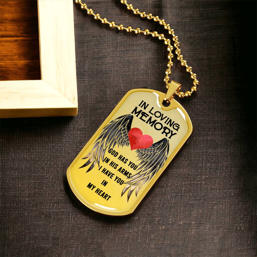 Rest In Peace  - Infant Loss - Father Loss - Mother Loss - Loss Of Loved One - Memorial Jewelry - Army Tag Necklace, Dog Tag Necklace