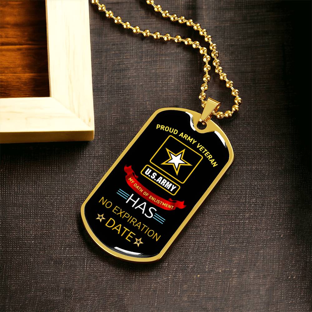 Gorgeous Dog Tag For Army Veteran - Army Tag Necklace, Dog Tag Necklace