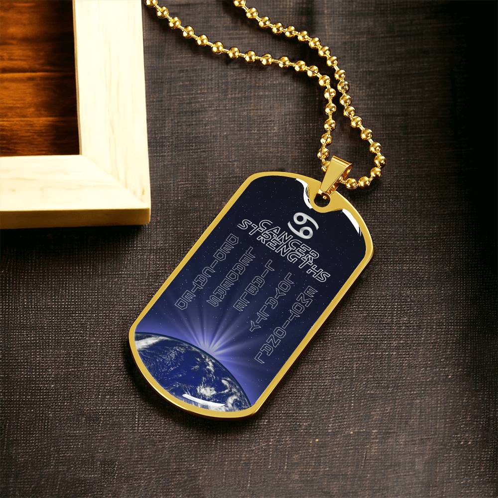 Cancer Personalized Dog Tag Necklace - Army Tag Necklace, Dog Tag Necklace