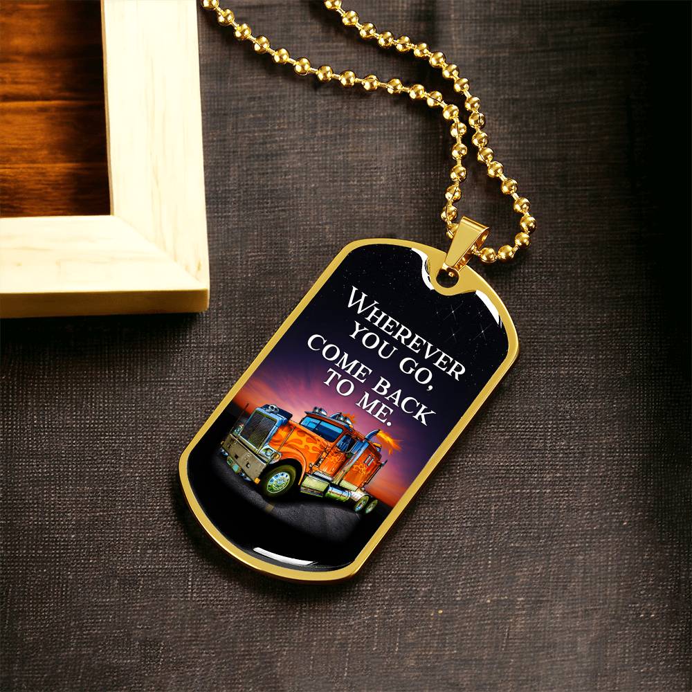 Dog Tag Necklace - Firefighter Prayer, Birthday First Responder Fire Man Fireman Hero Thin Red Line Christian Jewelry Gift - Army Tag Necklace, Dog Tag Necklace