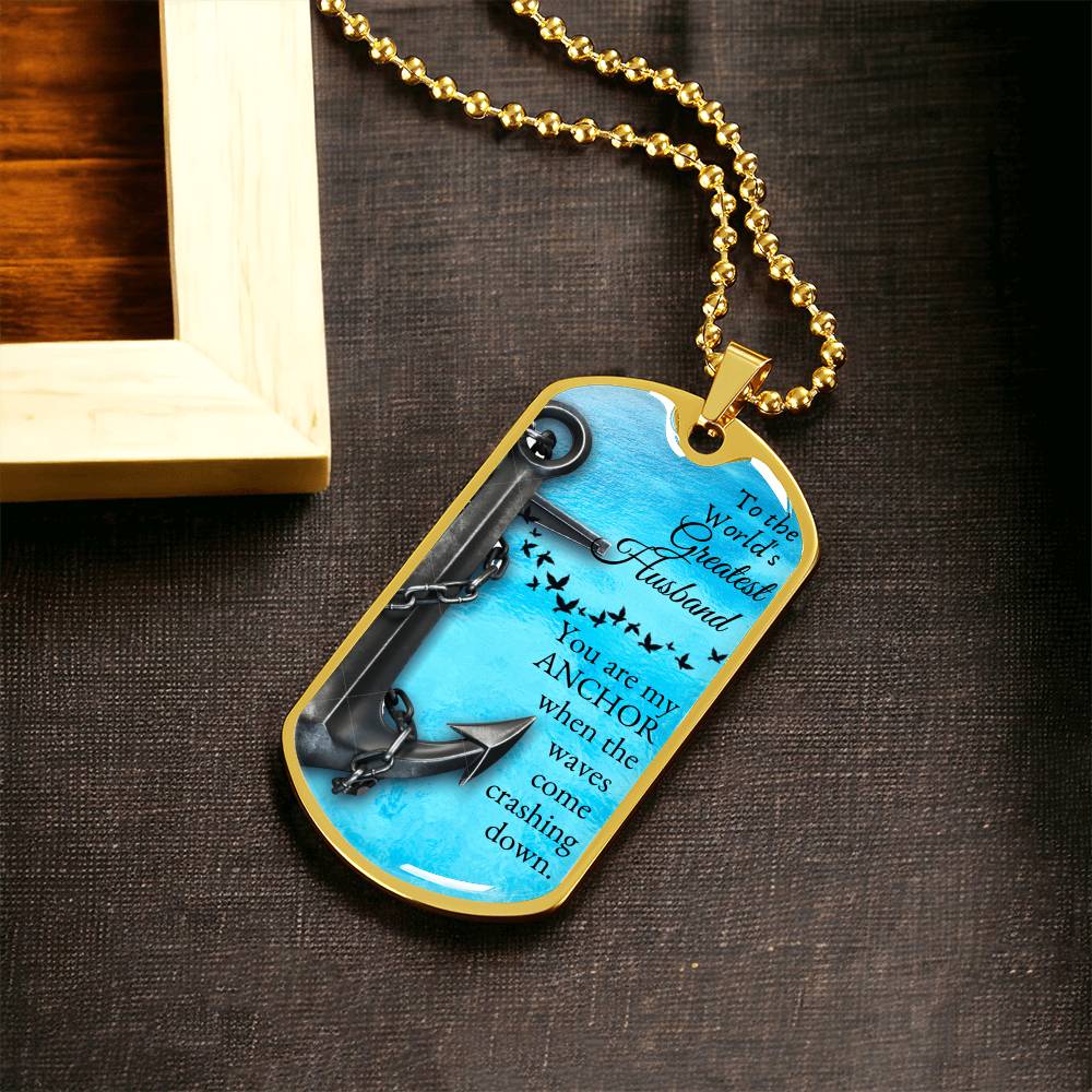Personalized Necklace For Husband, Boyfriend Customized Men Necklace, Husband Christmas Gift Boyfriend Birthday Anniversary - Army Tag Necklace, Dog Tag Necklace