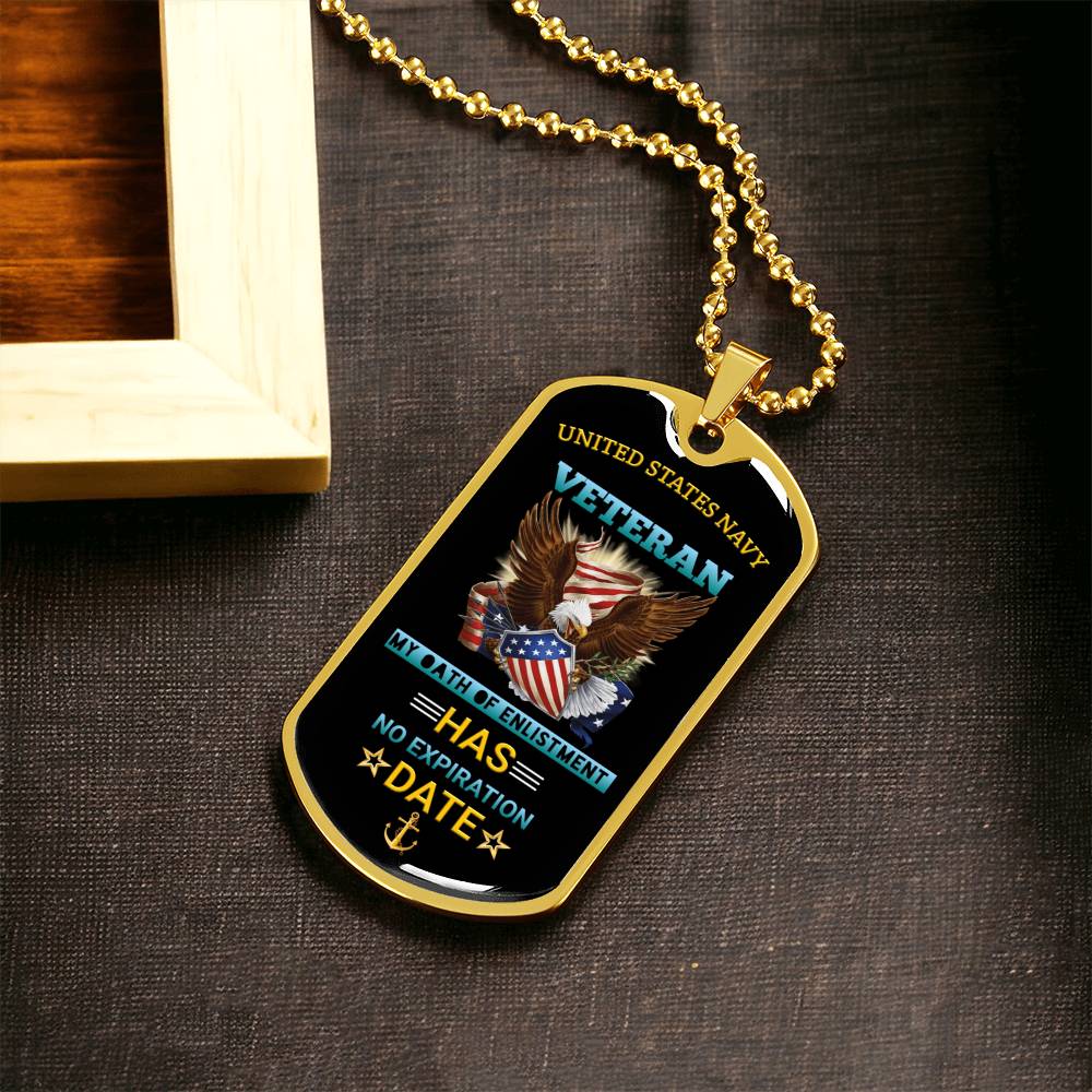 Gorgeous Dog Tag For Navy Veterans - Army Tag Necklace, Dog Tag Necklace