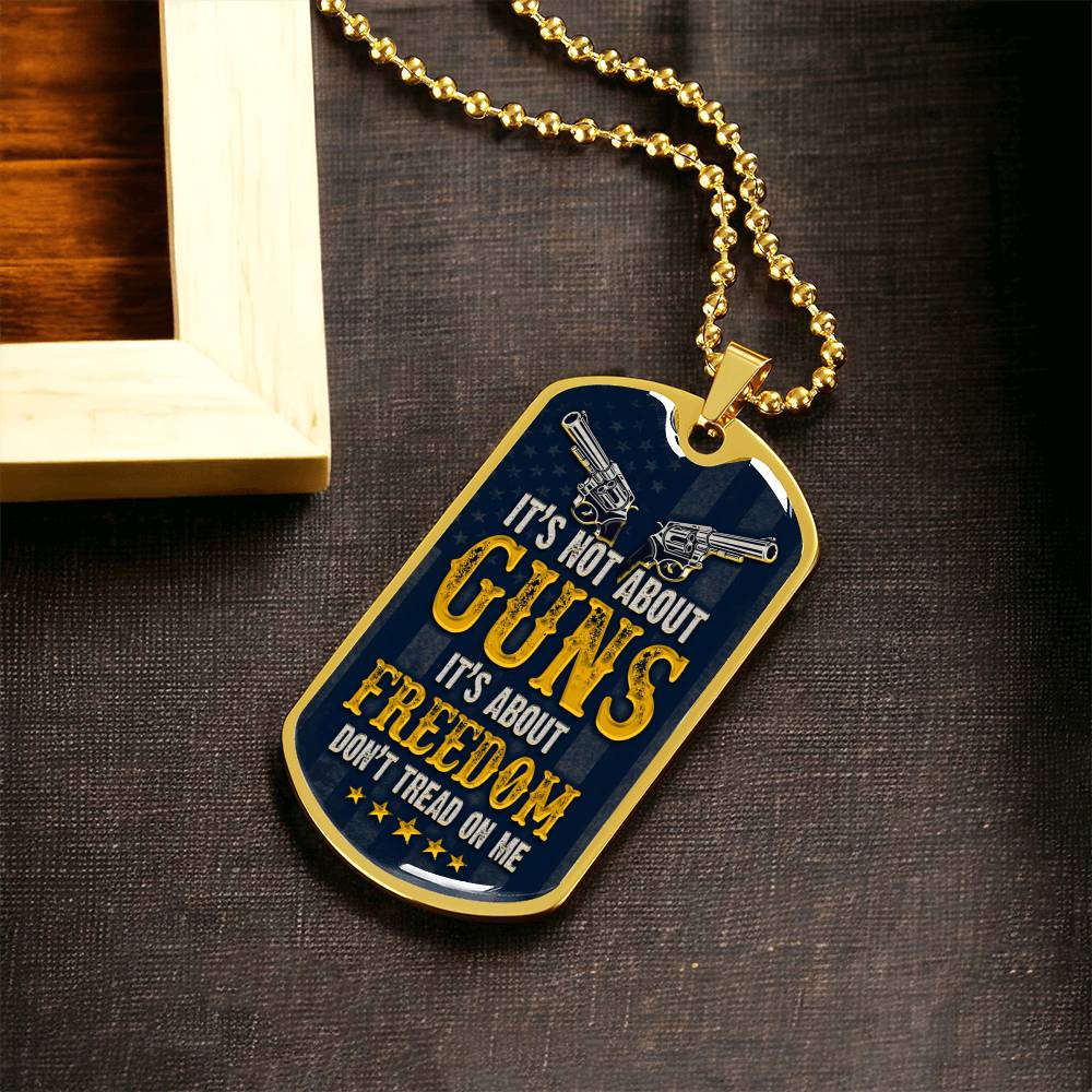 Freedom Dog Tag Necklace - Army Tag Necklace, Dog Tag Necklace