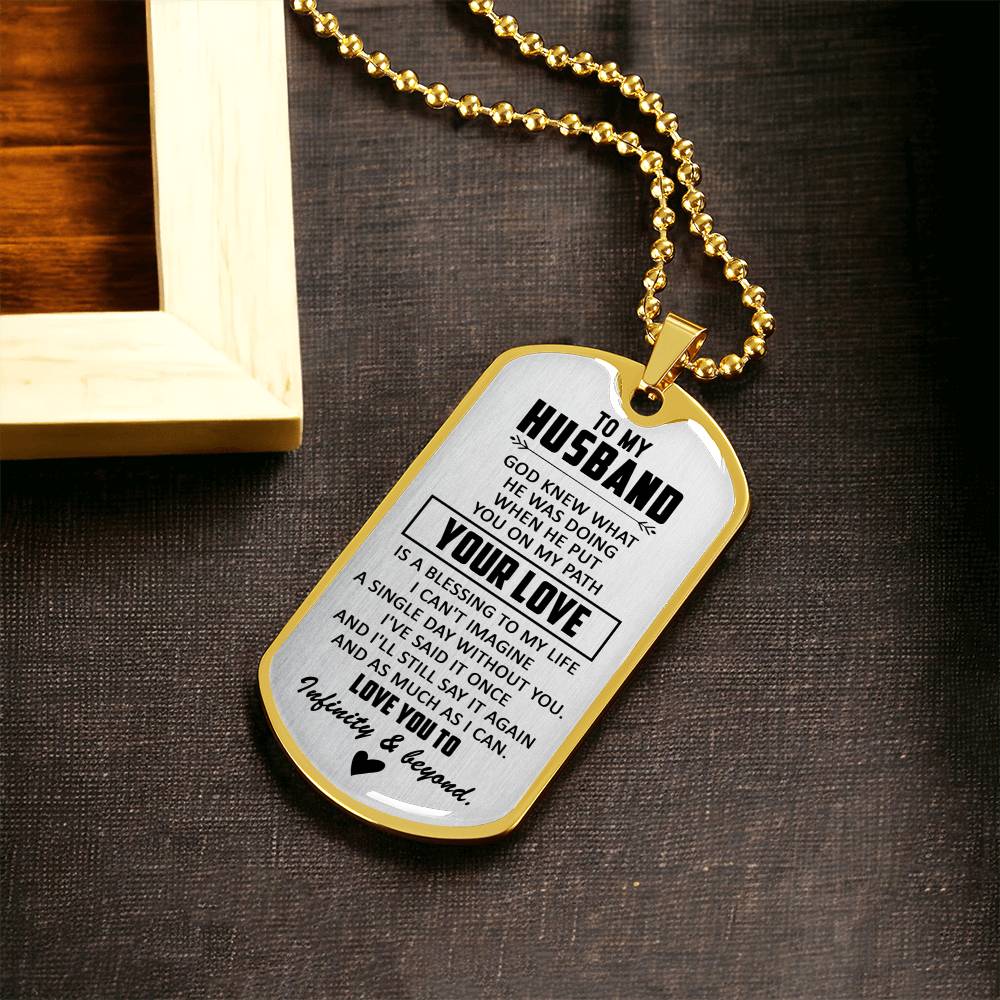 Gift For Husband - Blessing - Dog Tag - Army Tag Necklace, Dog Tag Necklace
