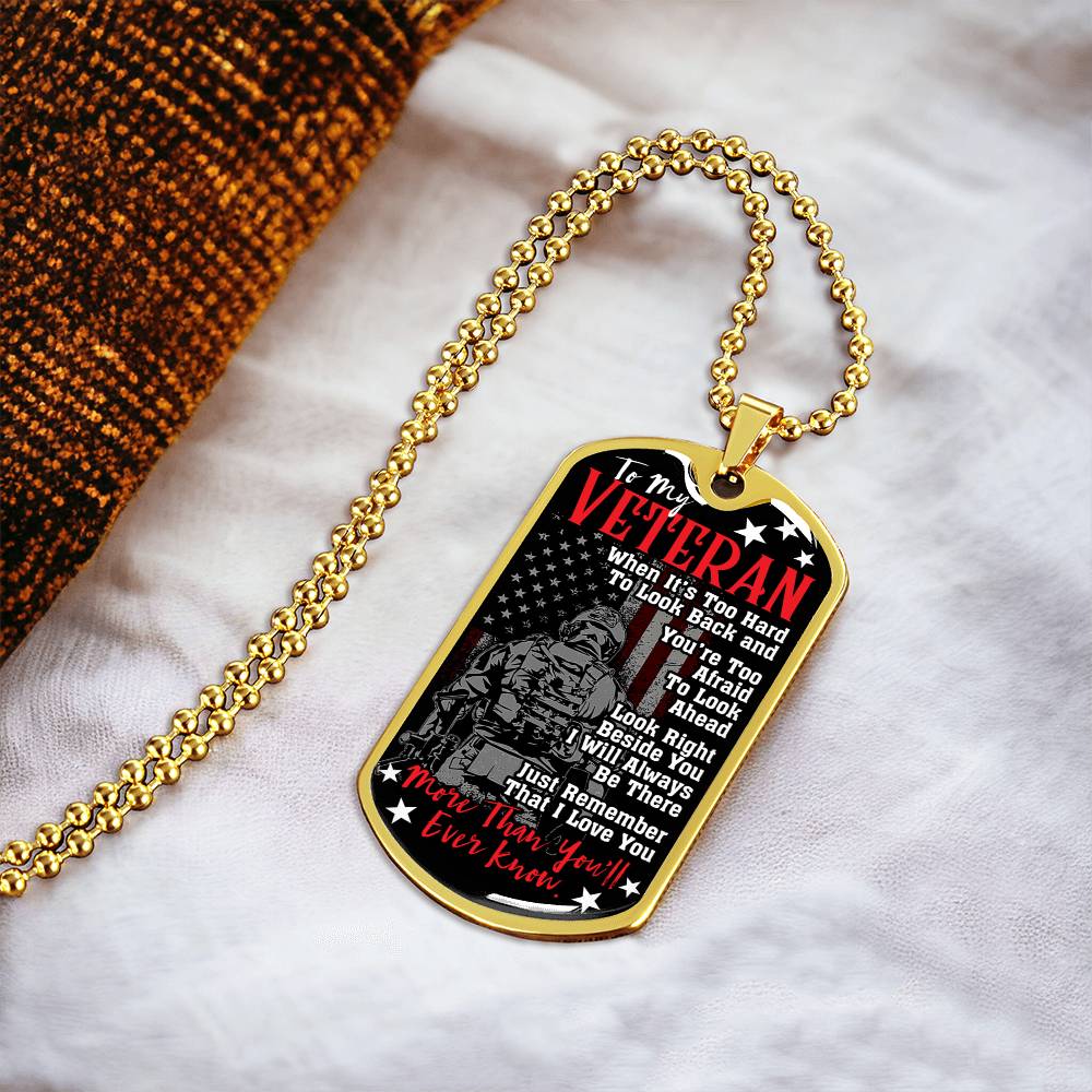 Gift For A Veteran - Premium Dog Tag - Army Tag Necklace, Dog Tag Necklace