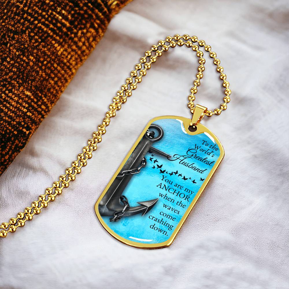 Personalized Necklace For Husband, Boyfriend Customized Men Necklace, Husband Christmas Gift Boyfriend Birthday Anniversary - Army Tag Necklace, Dog Tag Necklace