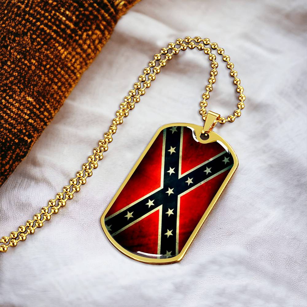 North Carolina State Flag - Army Tag Necklace, Dog Tag Necklace
