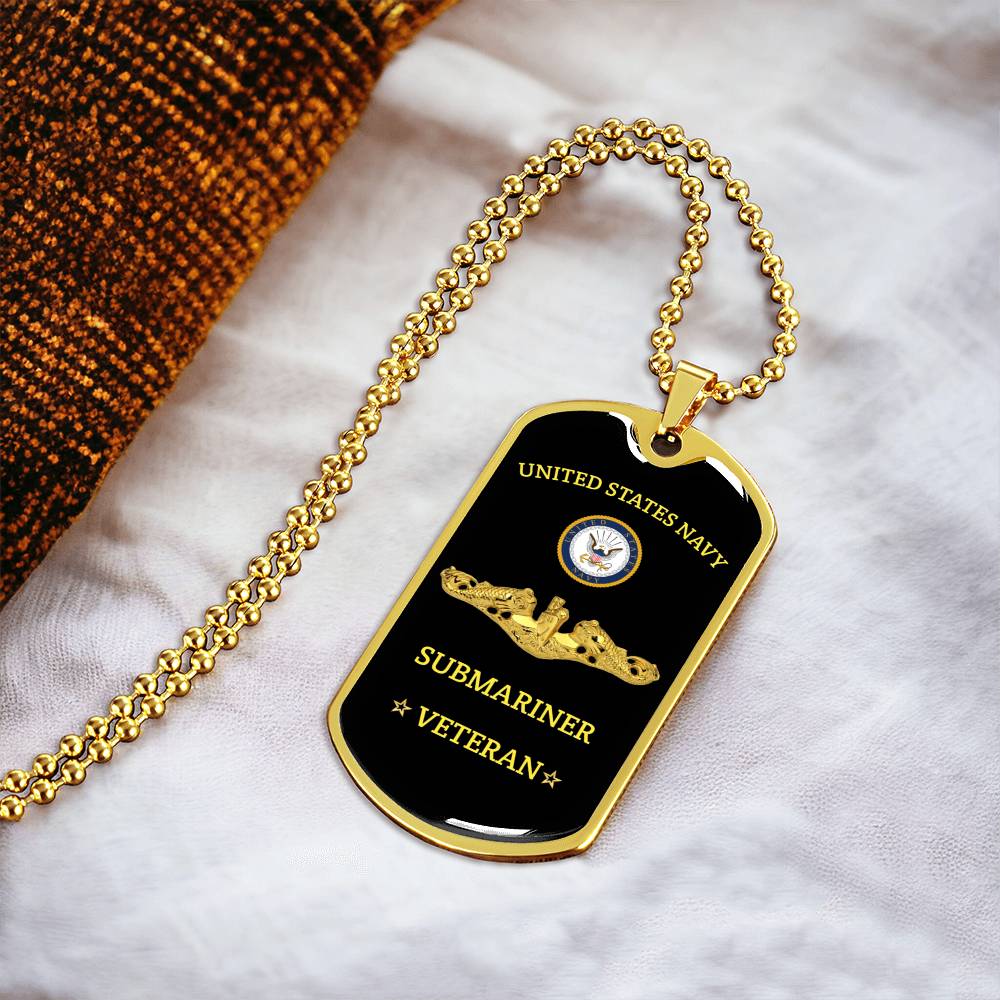 Gorgeous Dog Tag For Submarine Veterans - Army Tag Necklace, Dog Tag Necklace