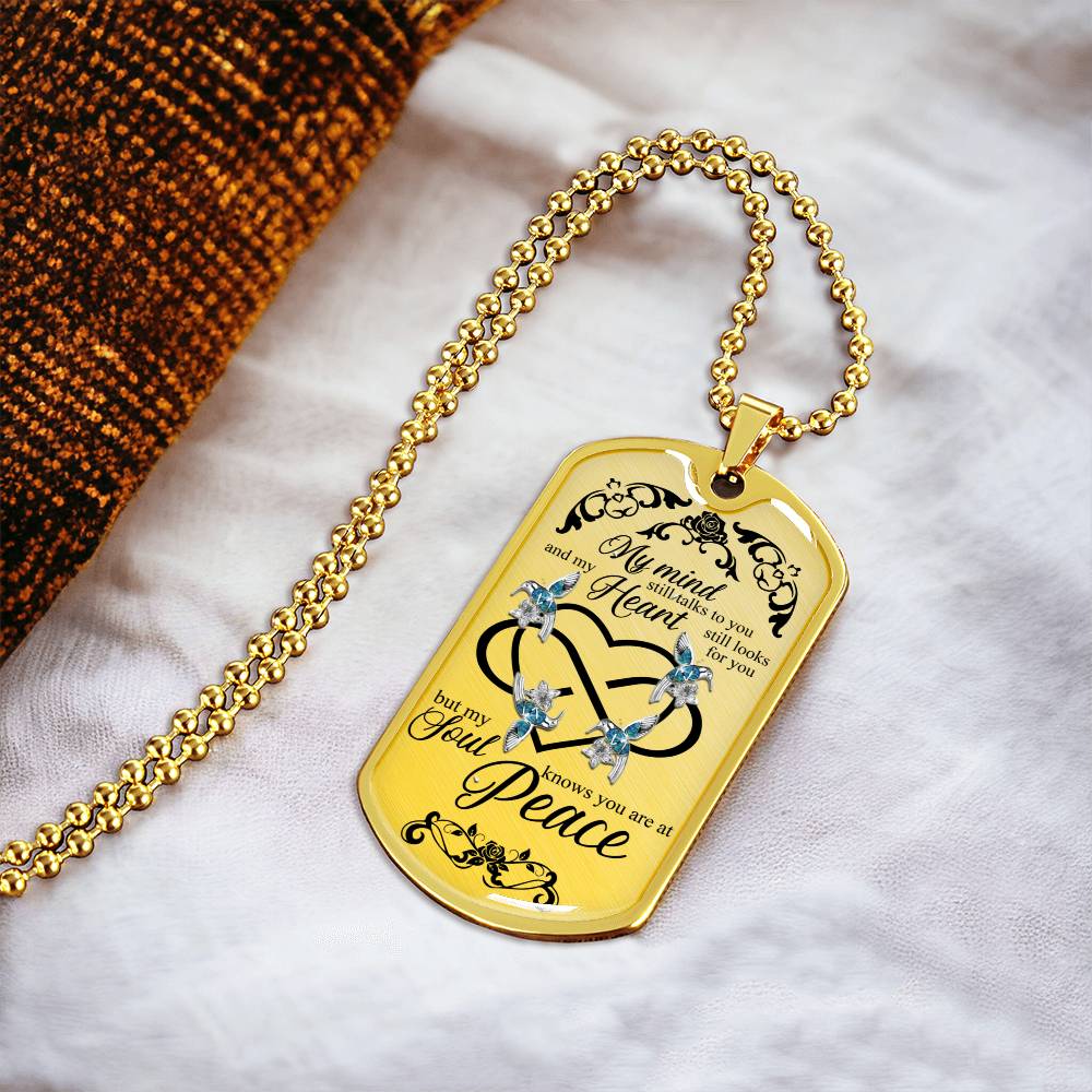 Pet Memorial - Loss Of Dog, Cat - Dog, Cat Loss Gifts - Pet Sympathy - Pet Memorial Gift - Loss Of Dog Gift - Army Tag Necklace, Dog Tag Necklace